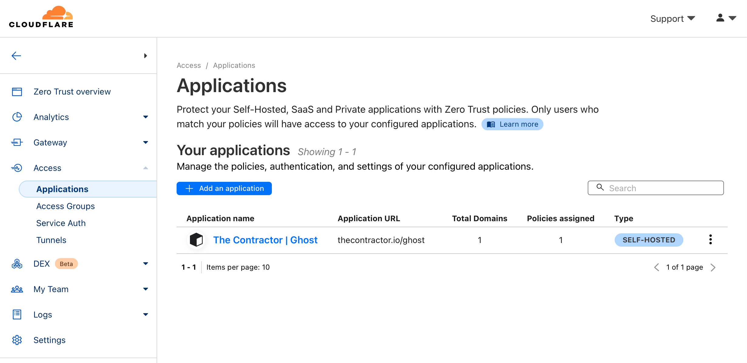 Securing Ghost Blog Authentication with Cloudflare's ZeroTrust Access Policy